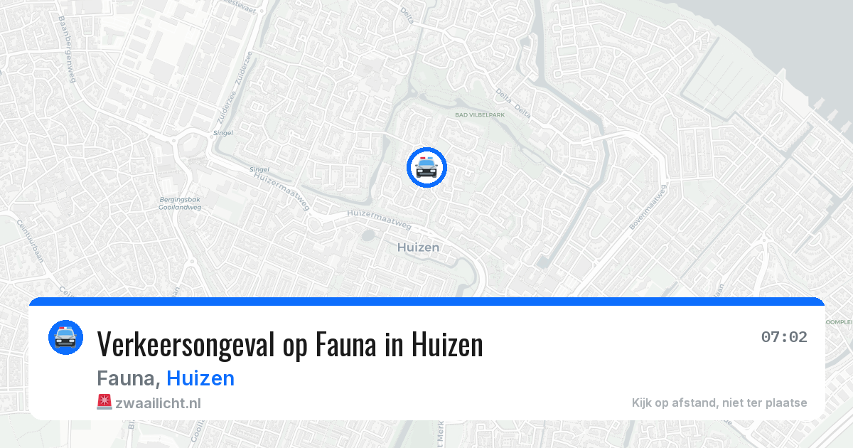 Verkeersongeval op Fauna in Huizen — 22 jan 2026