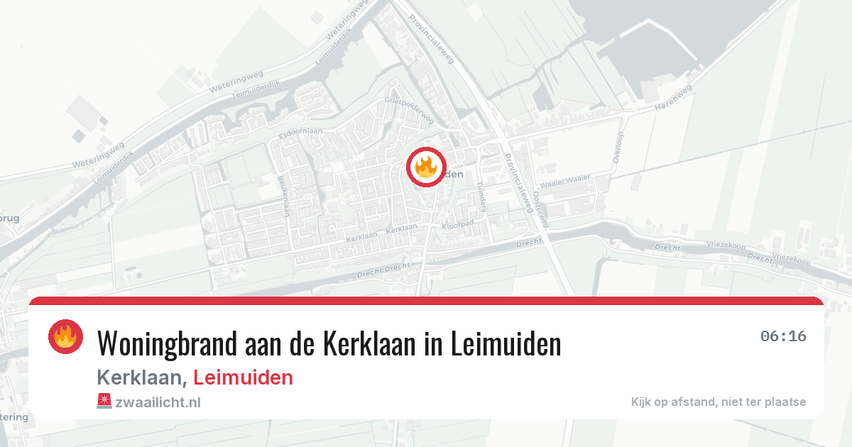 Woningbrand aan de Kerklaan in Leimuiden — 8 mrt 2026