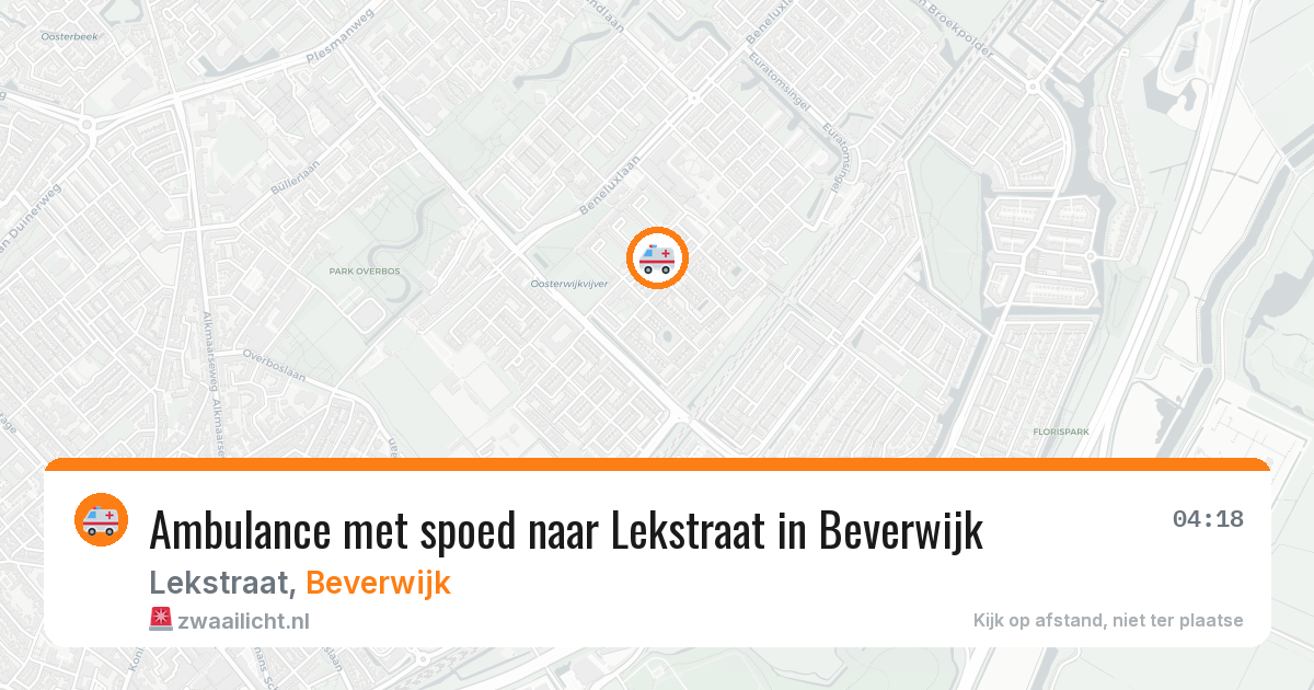 Ambulance met spoed naar Lekstraat in Beverwijk — 2 aug 2026