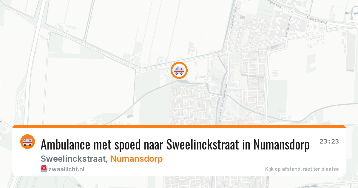 Ambulance met spoed naar Sweelinckstraat in Numansdorp — 16 jun 2026