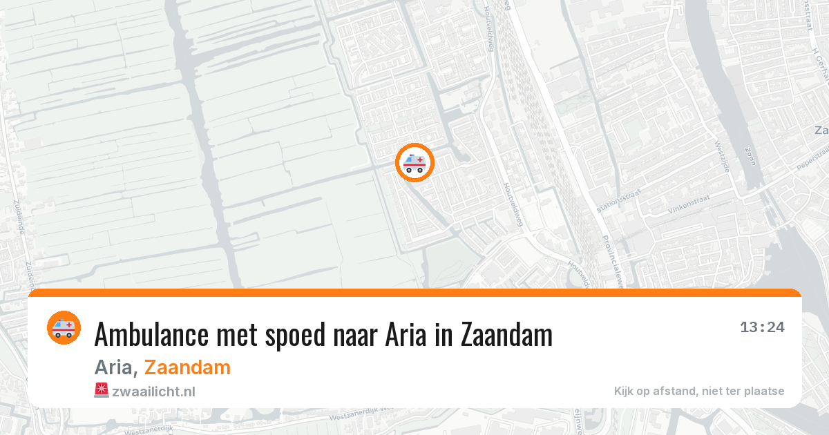 Ambulance met spoed naar Aria in Zaandam — 7 apr 2026