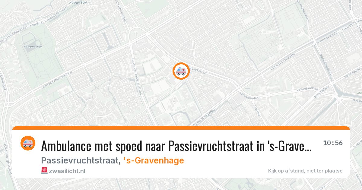 Ambulance met spoed naar Passievruchtstraat in 's-Gravenhage — 9 jul 2026