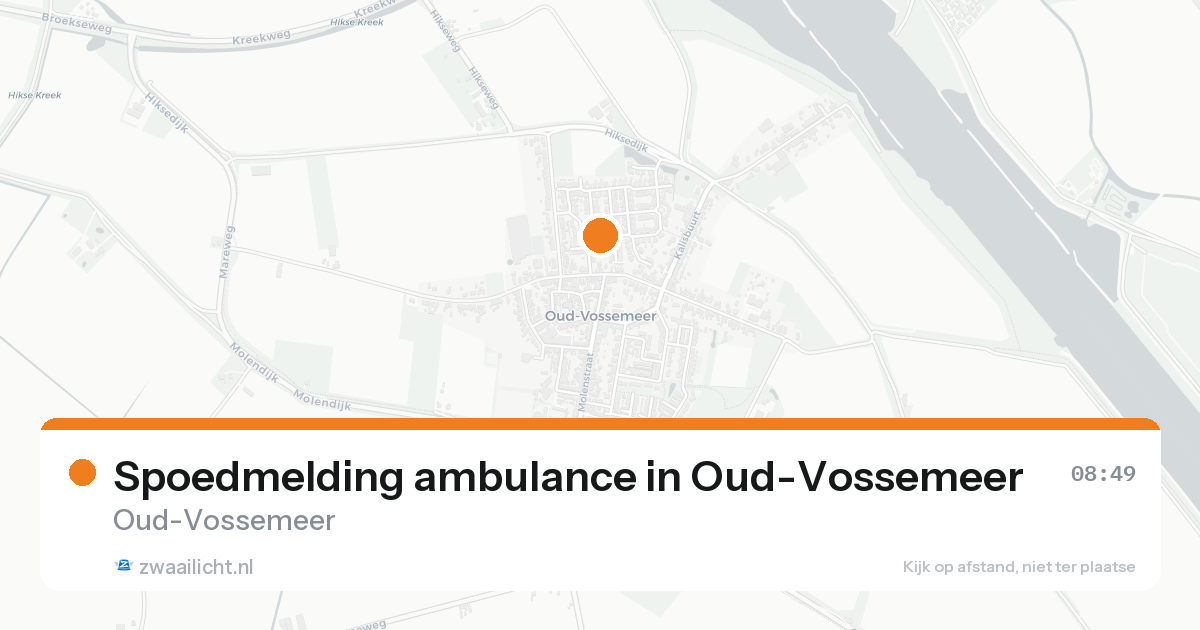 Spoedmelding ambulance in Oud-Vossemeer — 8 feb 2026