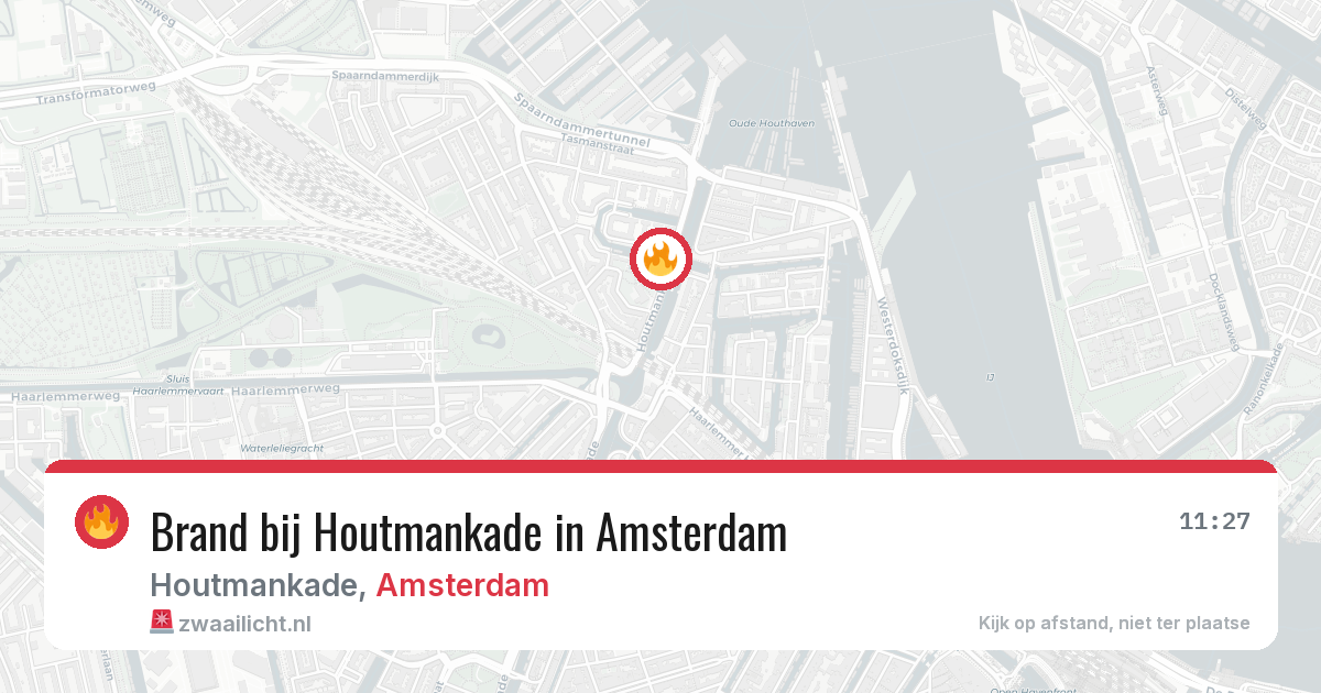 Brand bij Houtmankade in Amsterdam — 2 jul 2026