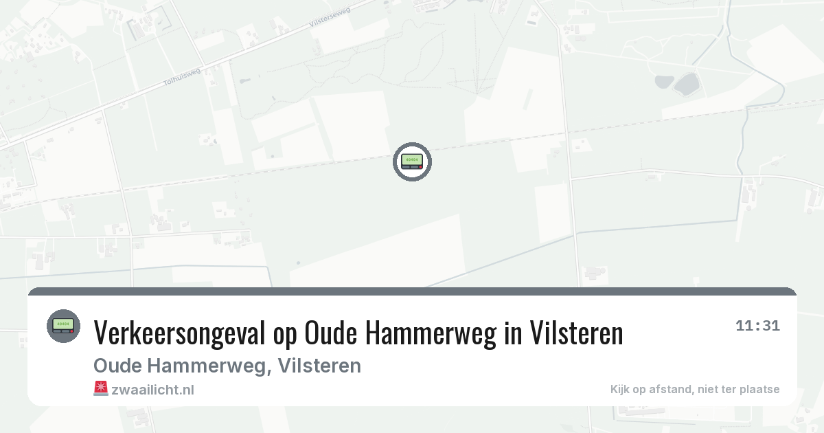 Verkeersongeval op Oude Hammerweg in Vilsteren — 11 mei 2026