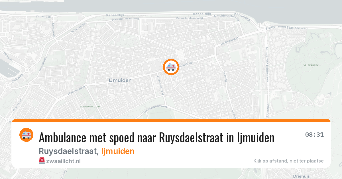 Ambulance met spoed naar Ruysdaelstraat in Ijmuiden — 11 jun 2026