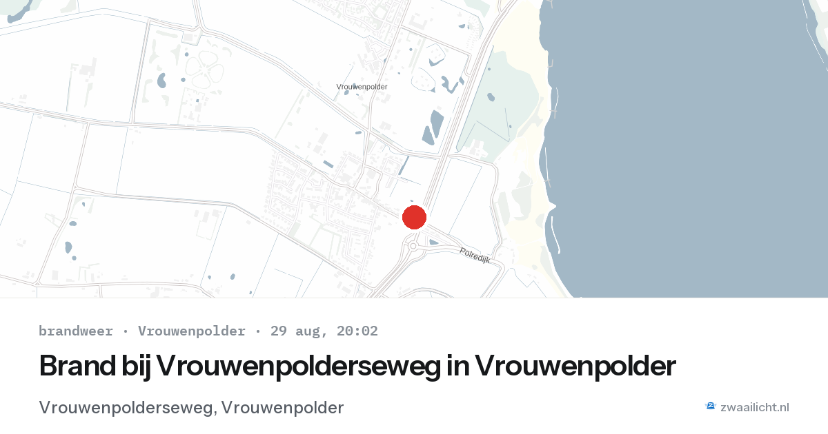 Brand bij Vrouwenpolderseweg in Vrouwenpolder — 29 aug 2026