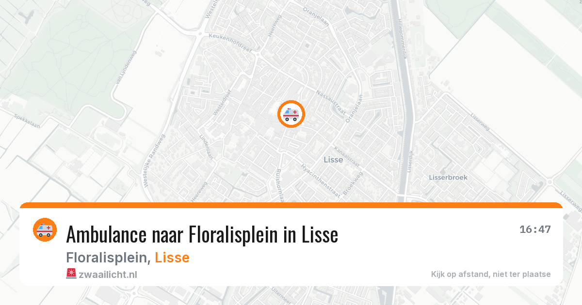 Ambulance naar Floralisplein in Lisse — 4 aug 2026