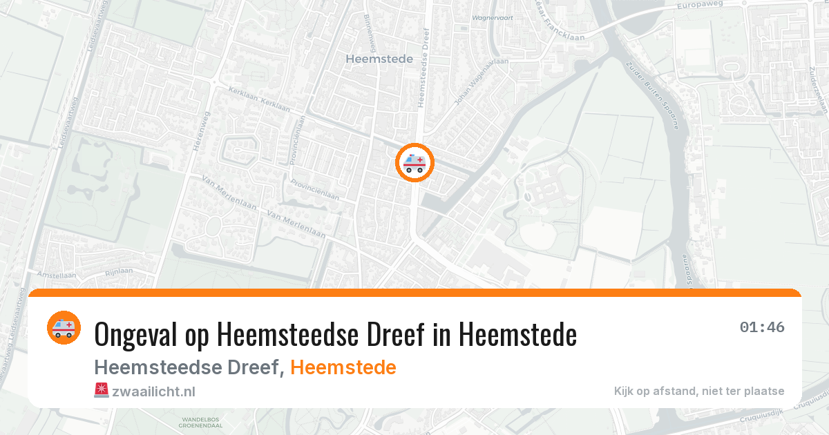 Ongeval op Heemsteedse Dreef in Heemstede — 19 jun 2026