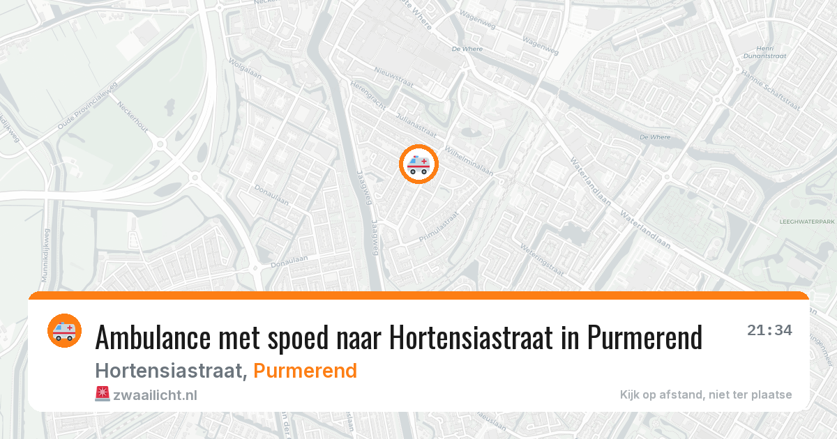 Ambulance met spoed naar Hortensiastraat in Purmerend — 28 apr 2026