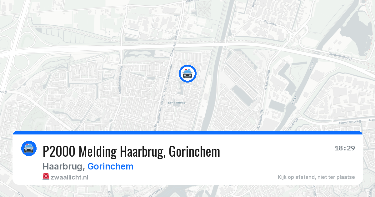 P2000 Melding Haarbrug, Gorinchem — 20 mei 2026