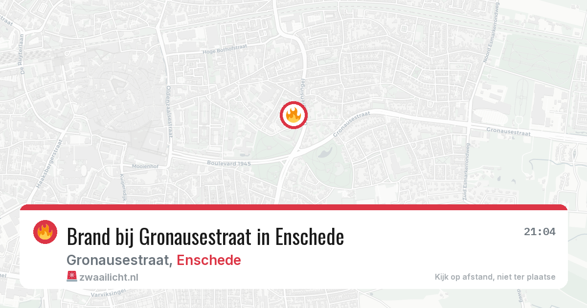 Brand bij Gronausestraat in Enschede — 25 jun 2026