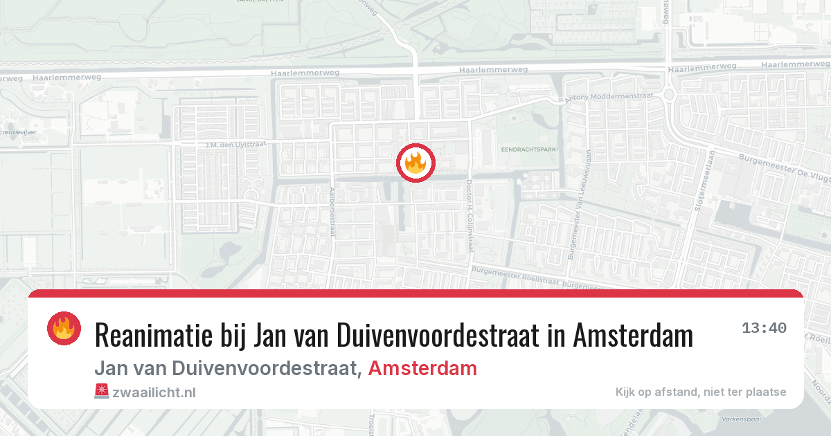 Reanimatie bij Jan van Duivenvoordestraat in Amsterdam — 14 apr 2026