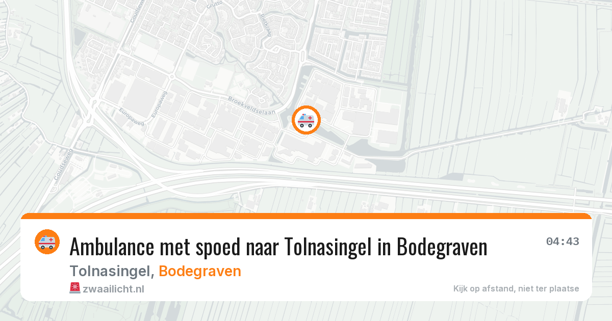 Ambulance met spoed naar Tolnasingel in Bodegraven — 30 mrt 2026