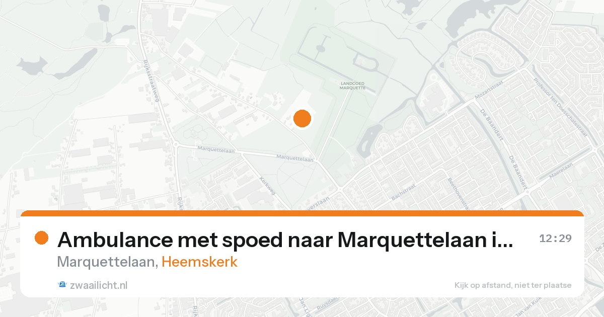 Ambulance met spoed naar Marquettelaan in Heemskerk — 24 aug 2026