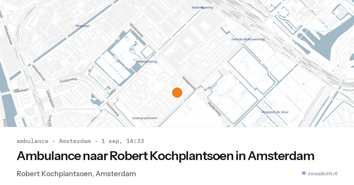 Ambulance naar Robert Kochplantsoen in Amsterdam — 1 sep 2026