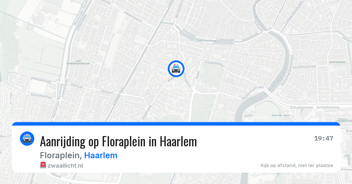 Aanrijding op Floraplein in Haarlem — 19 jul 2026
