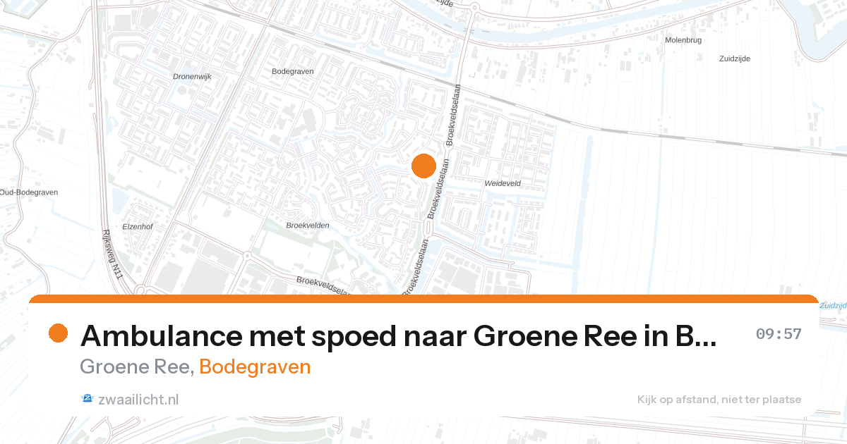 Ambulance met spoed naar Groene Ree in Bodegraven — 28 apr 2026