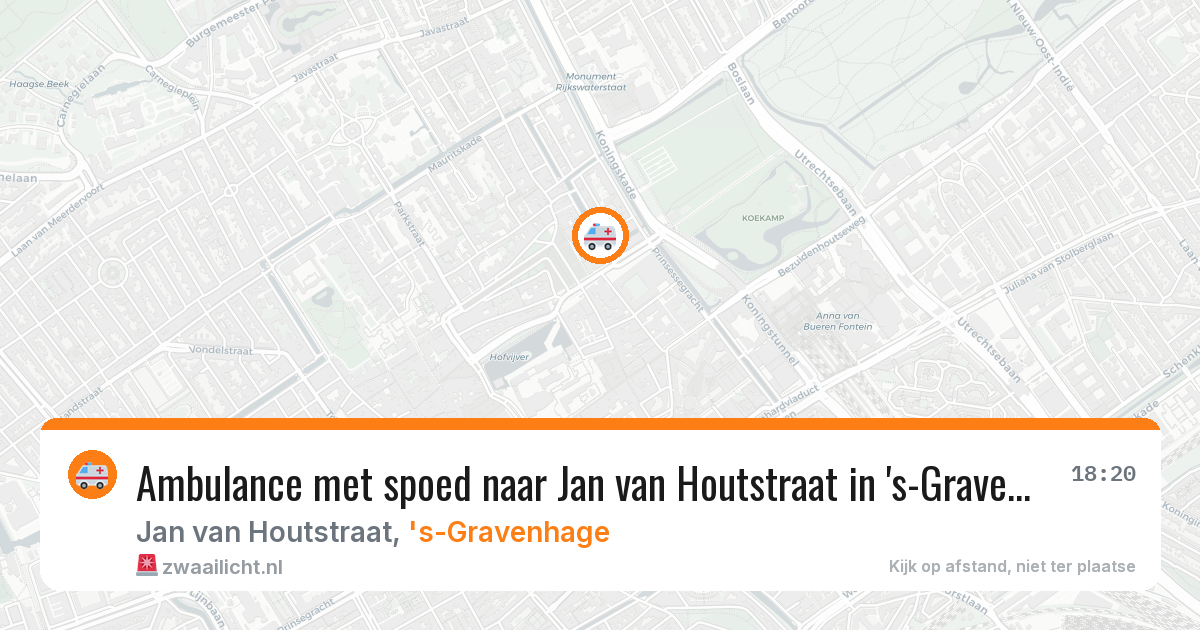 Ambulance met spoed naar Jan van Houtstraat in 's-Gravenhage — 1 apr 2026