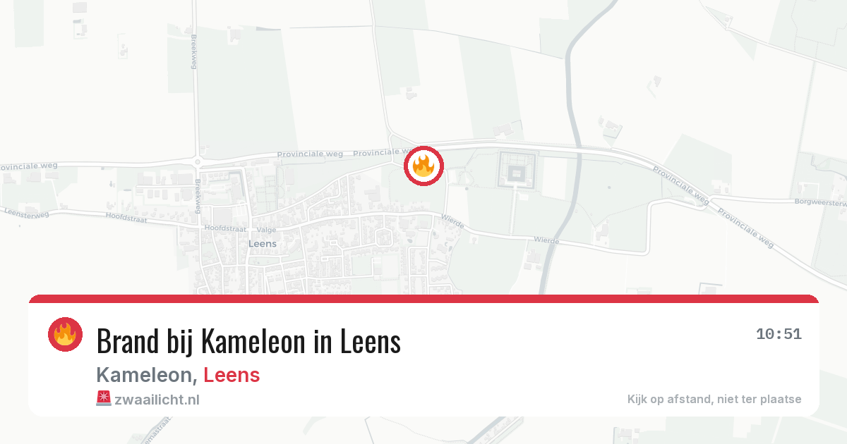 Brand bij Kameleon in Leens — 4 apr 2026