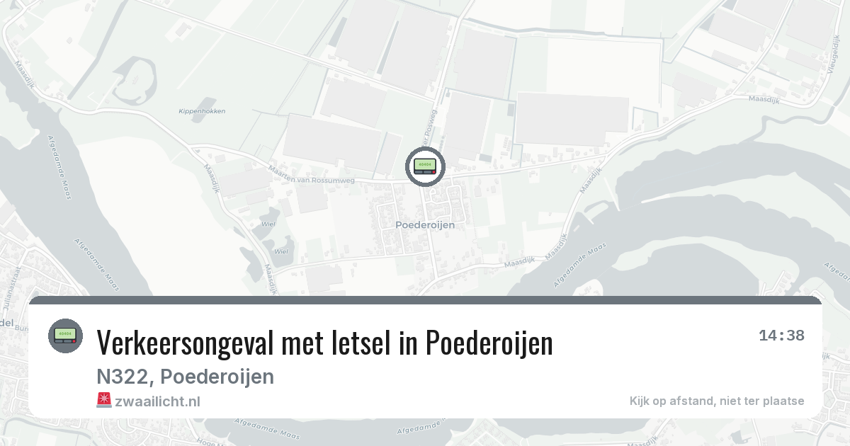 Verkeersongeval met letsel in Poederoijen — 24 jun 2026