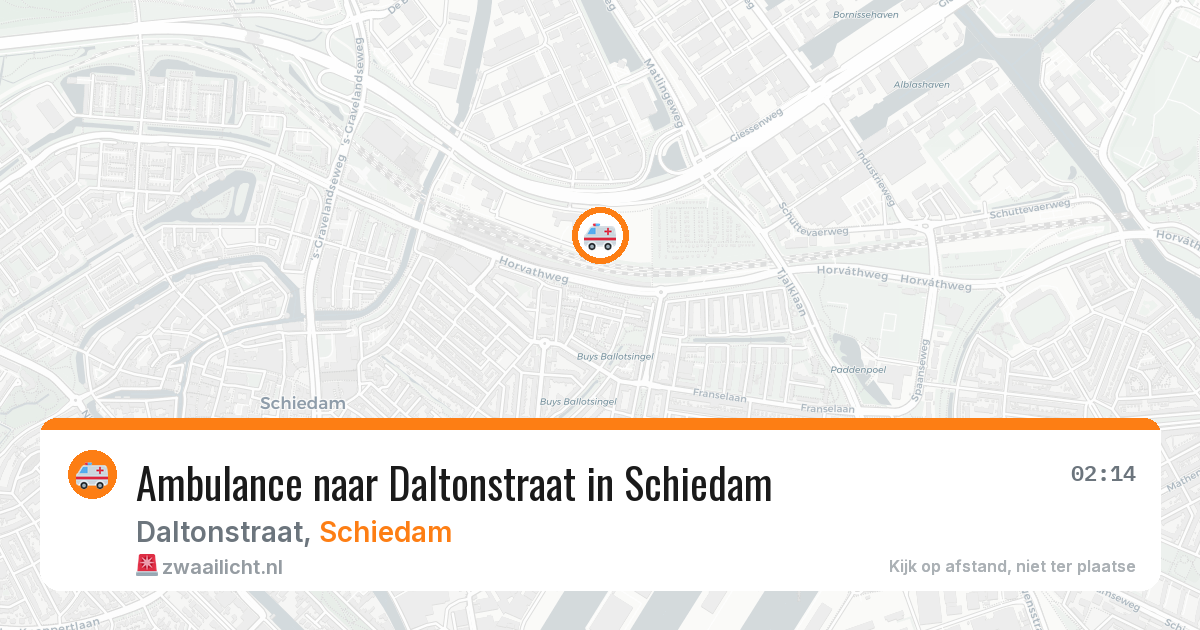 Ambulance naar Daltonstraat in Schiedam — 30 mrt 2026