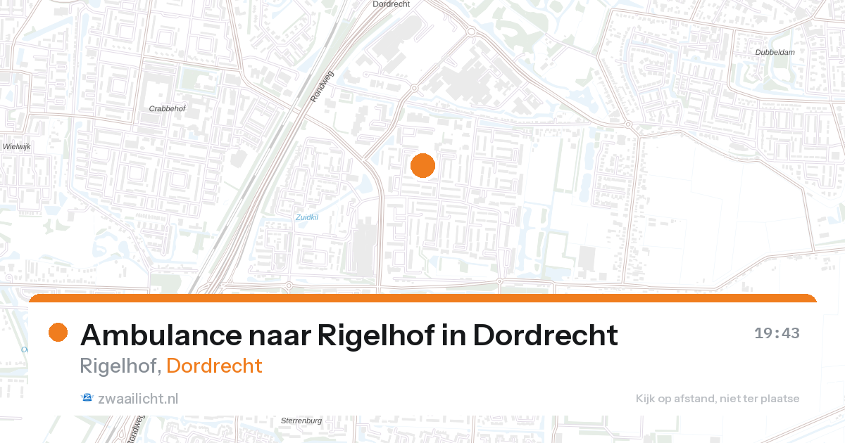Ambulance naar Rigelhof in Dordrecht — 28 aug 2026