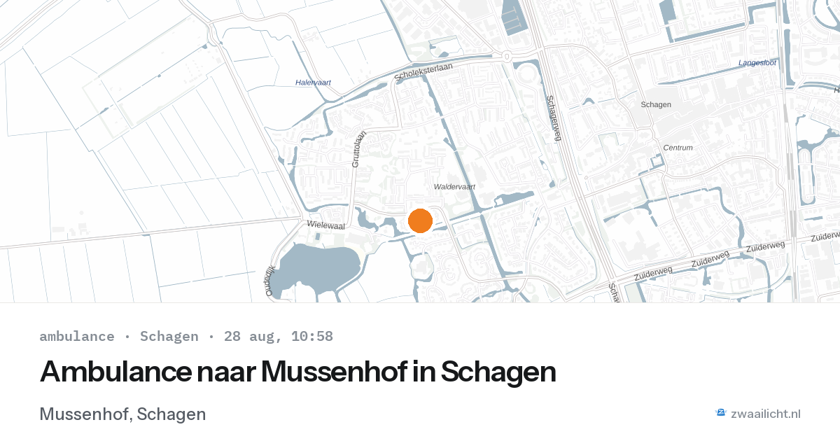 Ambulance naar Mussenhof in Schagen — 28 aug 2026