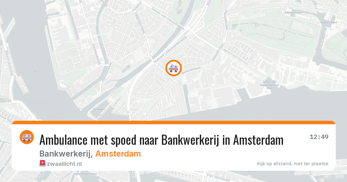 Ambulance met spoed naar Bankwerkerij in Amsterdam — 16 mei 2026