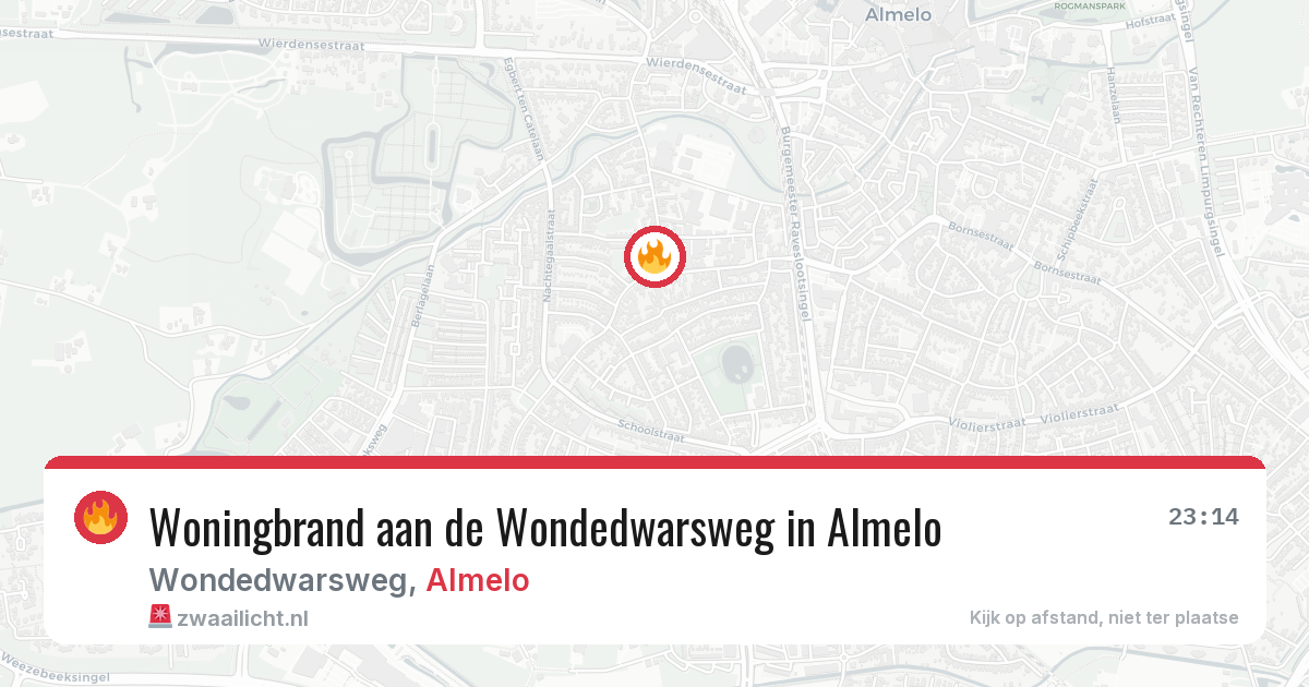 Woningbrand aan de Wondedwarsweg in Almelo — 30 jun 2026