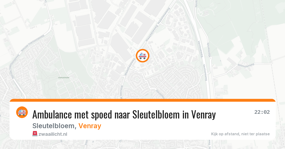 Ambulance met spoed naar Sleutelbloem in Venray — 20 jul 2026