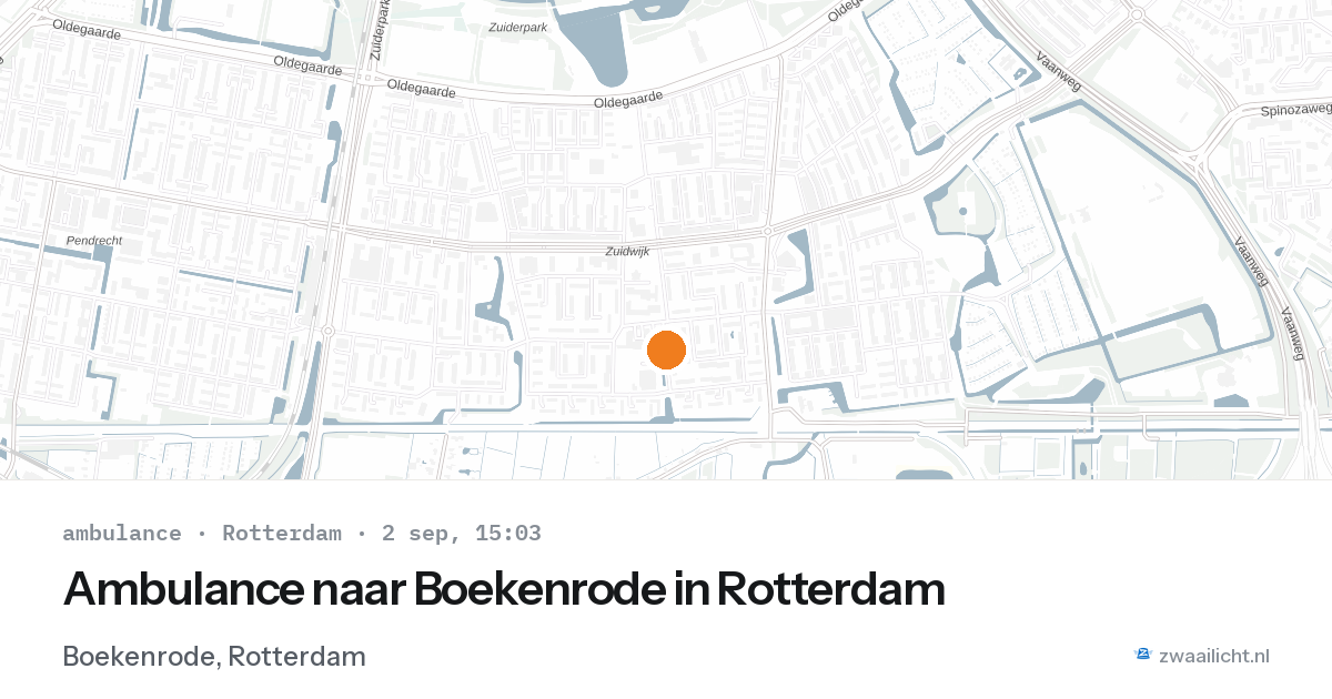 Ambulance naar Boekenrode in Rotterdam — 2 sep 2026