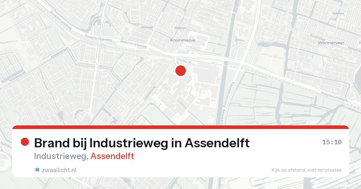 Brand bij Industrieweg in Assendelft — 24 aug 2026
