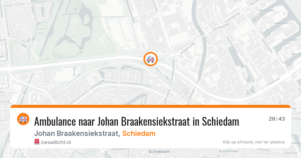 Ambulance naar Johan Braakensiekstraat in Schiedam — 18 jun 2026