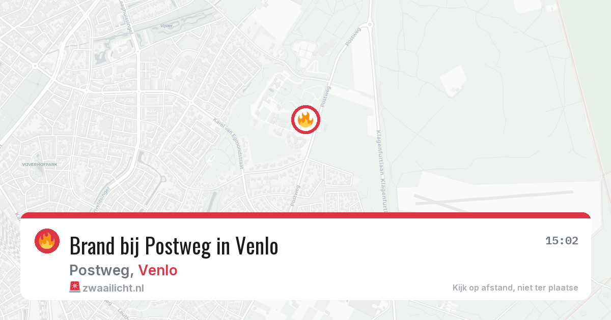 Brand bij Postweg in Venlo — 28 mrt 2026