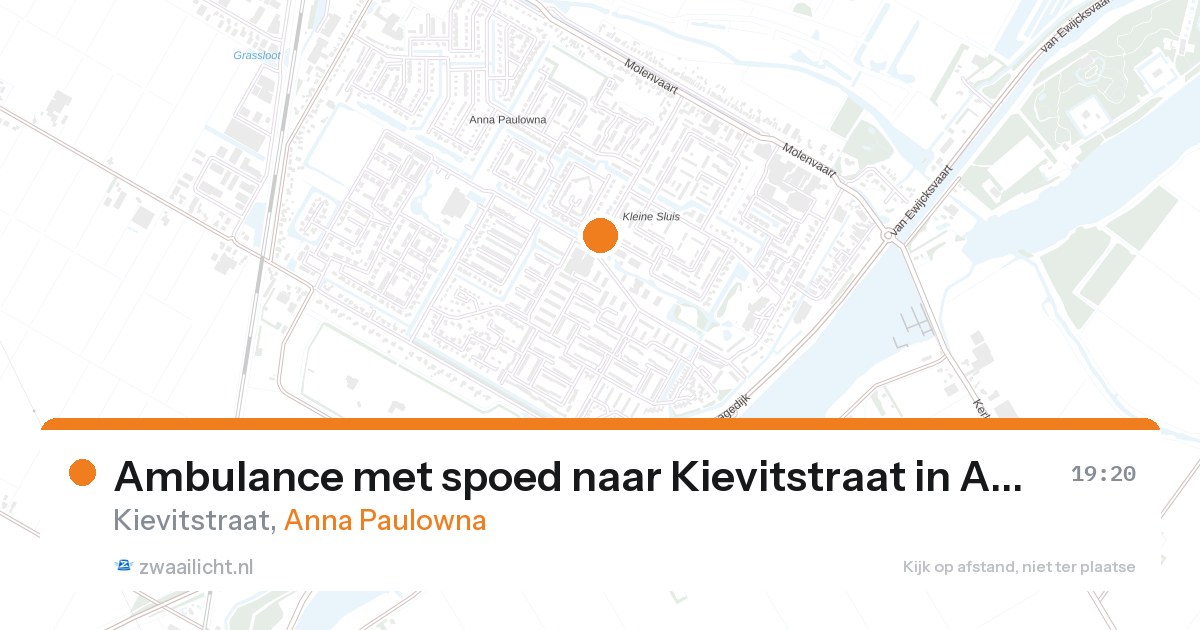 Ambulance met spoed naar Kievitstraat in Anna Paulowna — 27 aug 2026