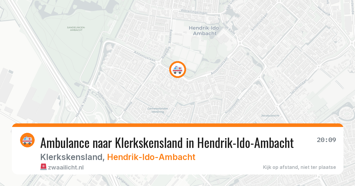 Ambulance naar Klerkskensland in Hendrik-Ido-Ambacht — 18 jul 2026