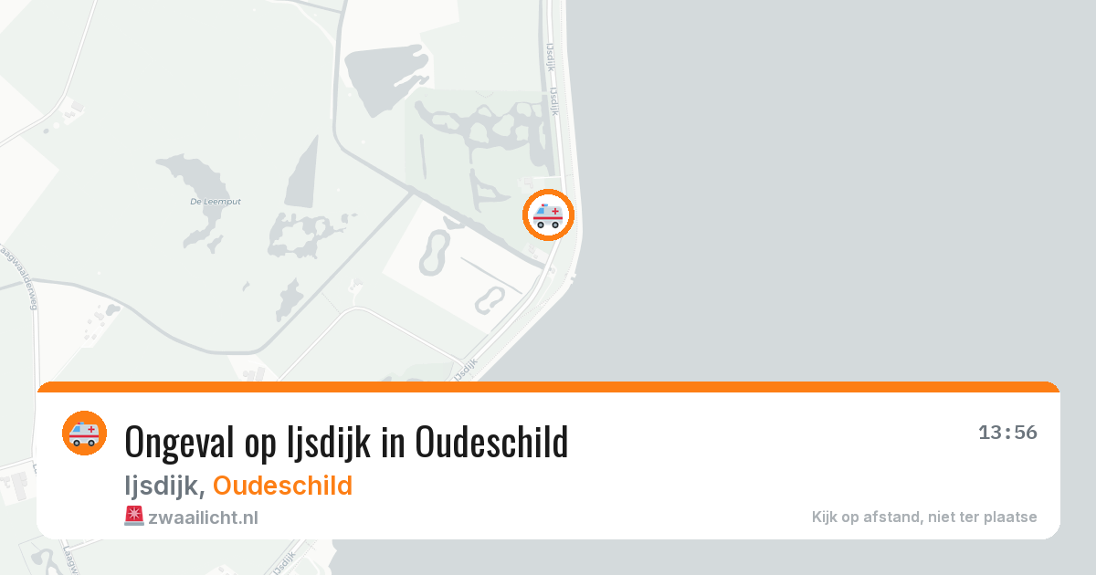 Ongeval op Ijsdijk in Oudeschild — 5 apr 2026