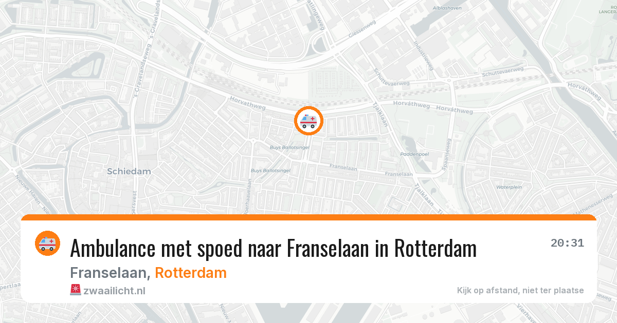 Ambulance met spoed naar Franselaan in Rotterdam — 21 mei 2026