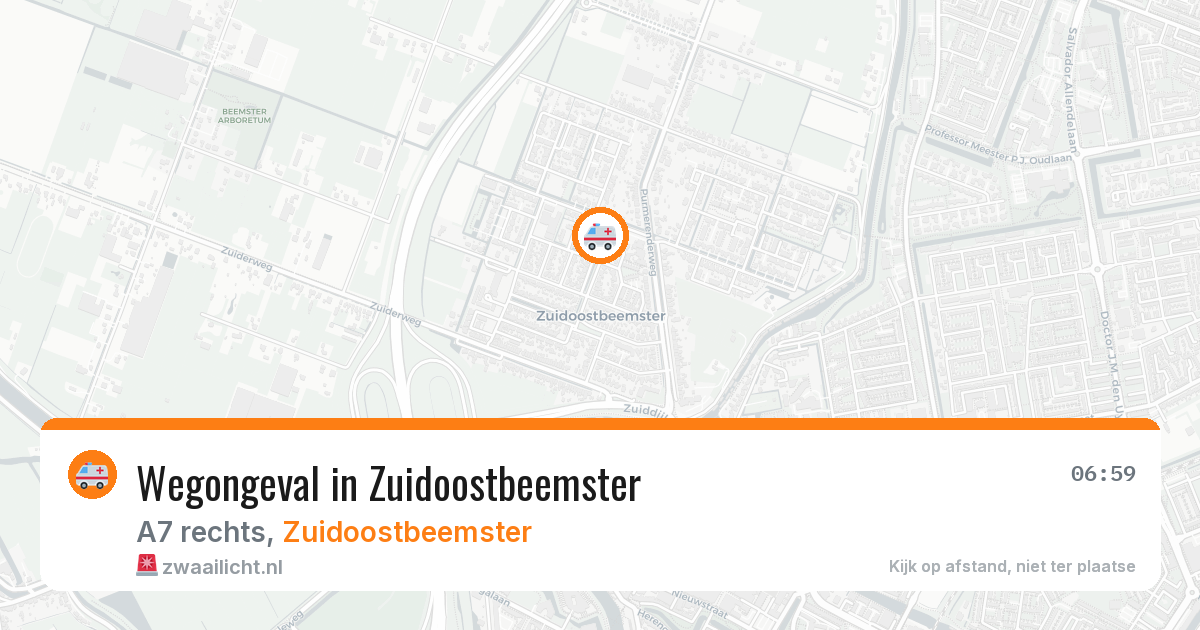 Wegongeval in Zuidoostbeemster — 17 jun 2026