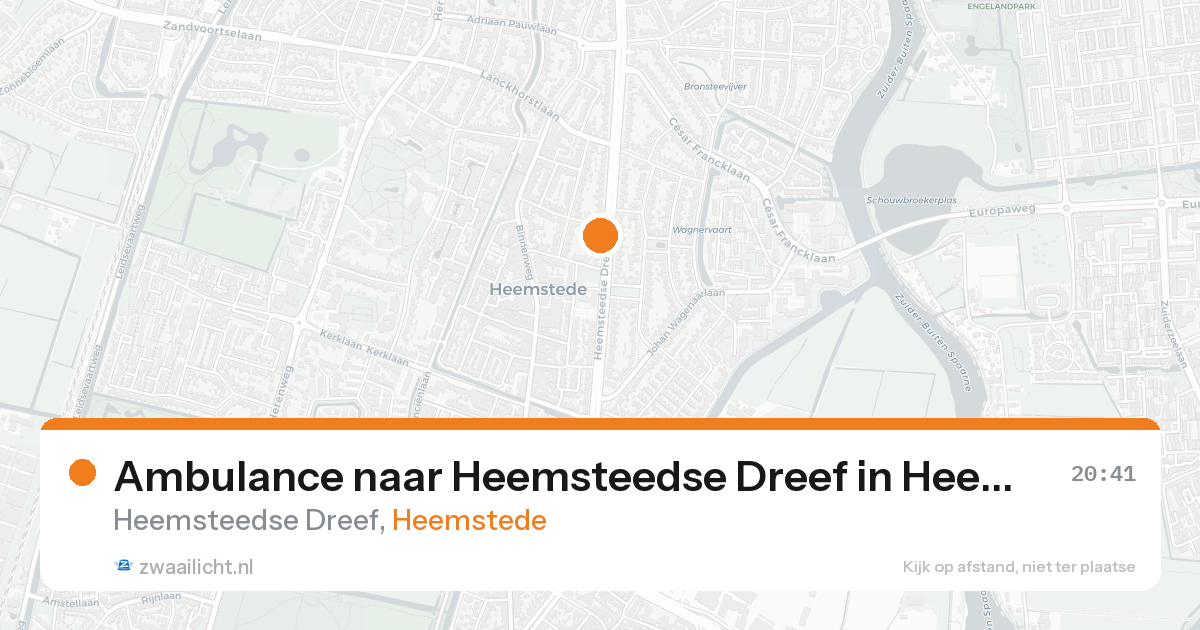 Ambulance naar Heemsteedse Dreef in Heemstede — 18 aug 2026