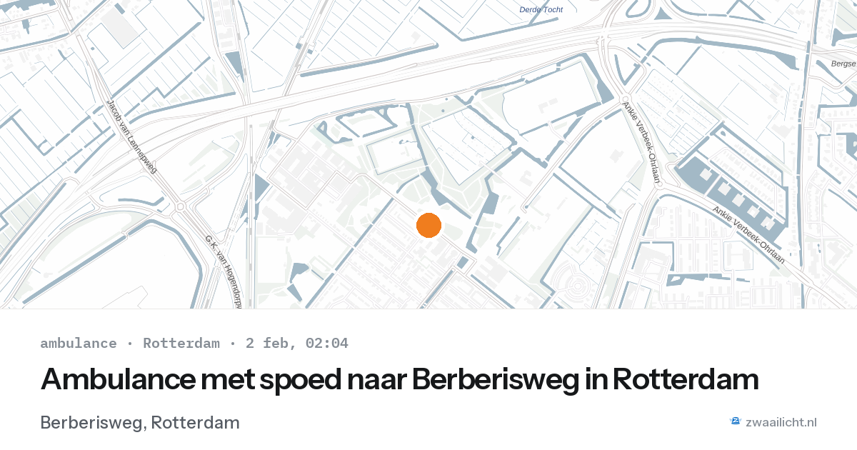 Ambulance met spoed naar Berberisweg in Rotterdam — 2 feb 2026