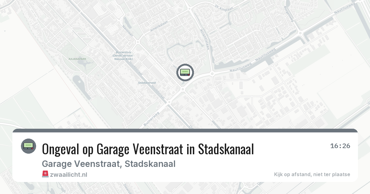 Ongeval op Garage Veenstraat in Stadskanaal — 11 feb 2026