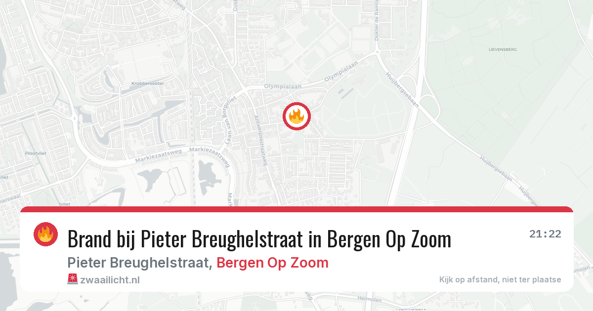 Brand bij Pieter Breughelstraat in Bergen Op Zoom — 31 jul 2026