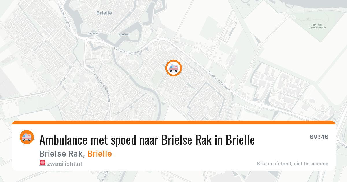 Ambulance met spoed naar Brielse Rak in Brielle — 21 jun 2026