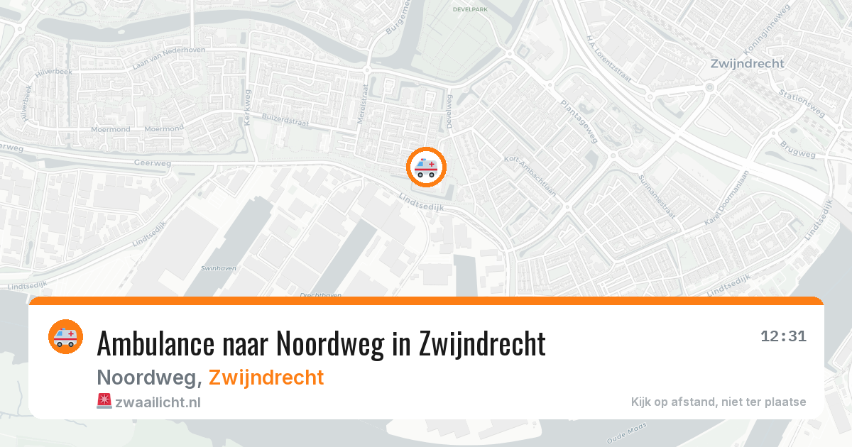 Ambulance naar Noordweg in Zwijndrecht — 21 apr 2026