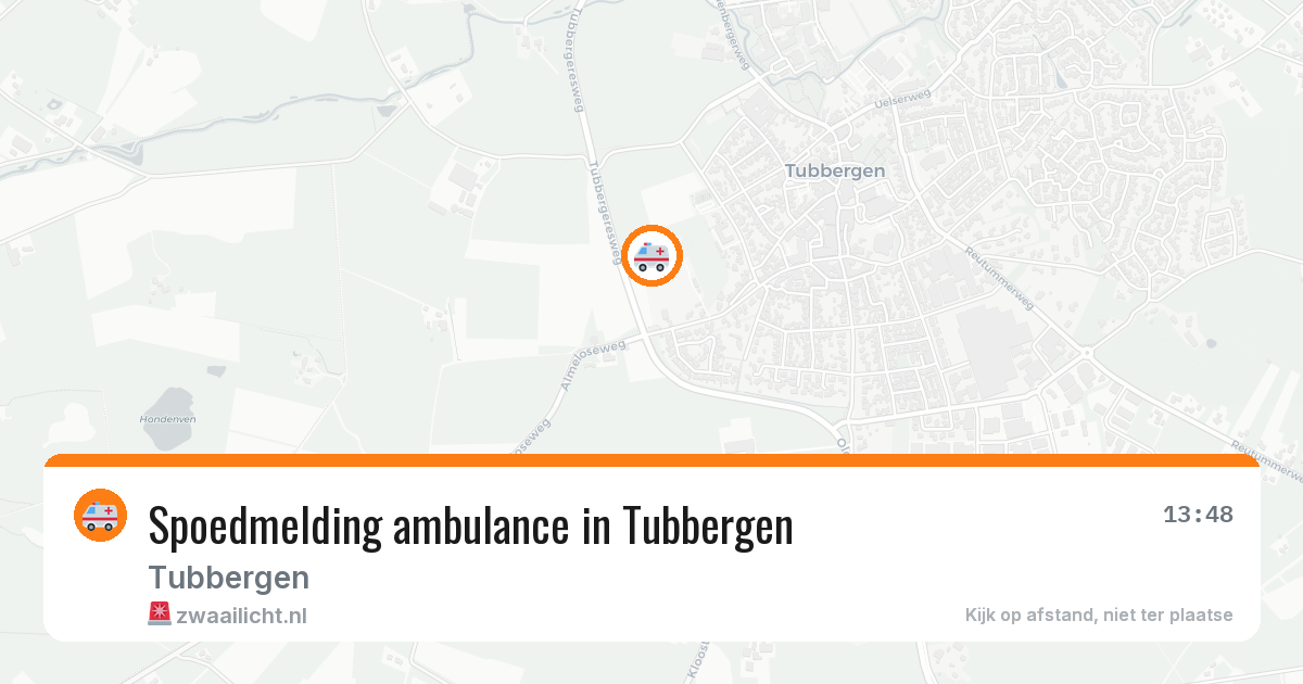 Spoedmelding ambulance in Tubbergen — 1 mei 2026