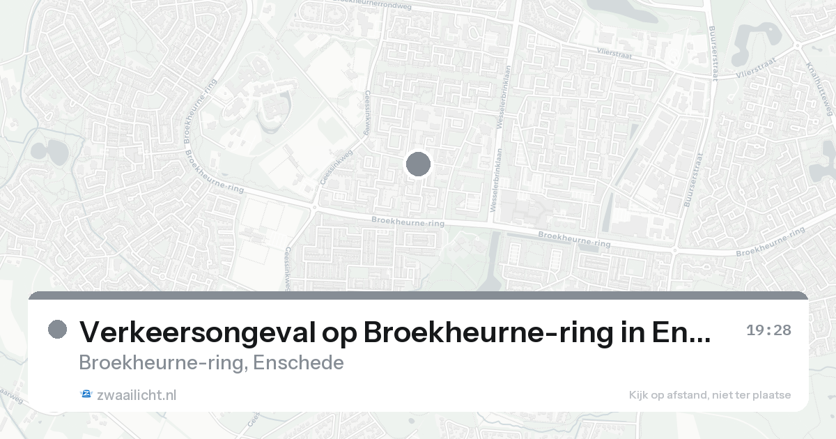 Verkeersongeval op Broekheurne-ring in Enschede — 14 aug 2026
