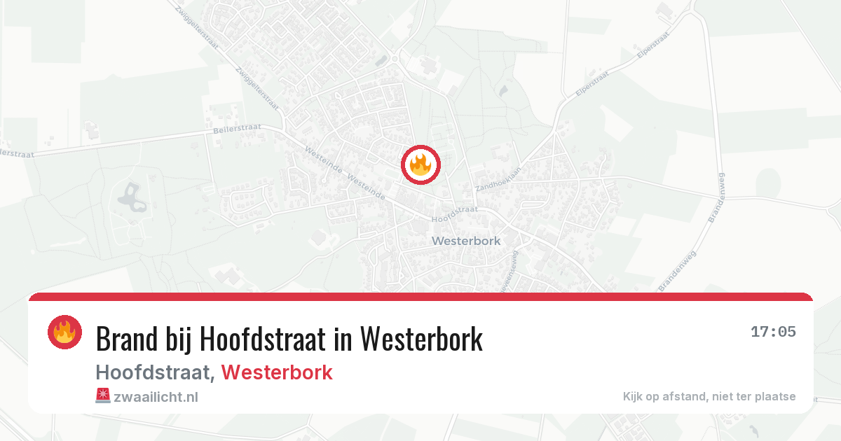 Brand bij Hoofdstraat in Westerbork — 27 jun 2026