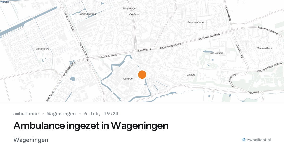 Ambulance ingezet in Wageningen — 6 feb 2026
